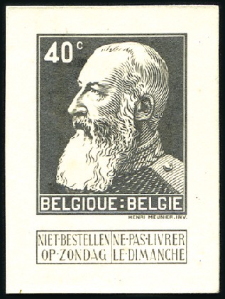 Stamp of Belgium » General issues from 1894 onwards 1905 Grosse Barbe, essai d'auteur inconnu d’un 40c