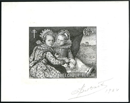 Stamp of Belgium » General issues from 1894 onwards 1964 Antituberculeux , 6F+3F épreuve du coin, en n