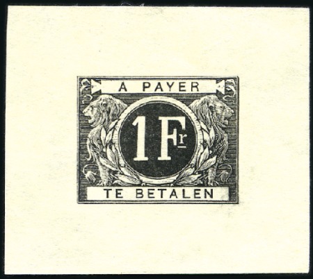Stamp of Belgium » General issues from 1894 onwards 1895 Épreuves du coin du type "Lions" avec chiffre