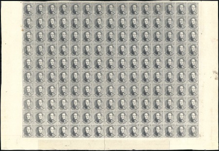 Stamp of Belgium » Belgique. 1849 Médaillons (filigrane encadré) - Réimpressions Réimpression de 1928 dite "PLANTIN" du panneau inf