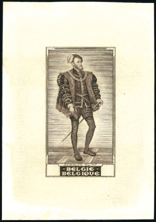 Stamp of Belgium » General issues from 1894 onwards 1946 Sénat IV, Série en cinq épreuves des coins sa
