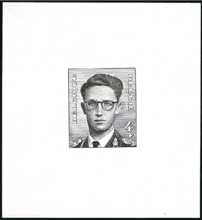 Stamp of Belgium » General issues from 1894 onwards 1953 Roi Baudouin avec lunettes, Projet non adopté