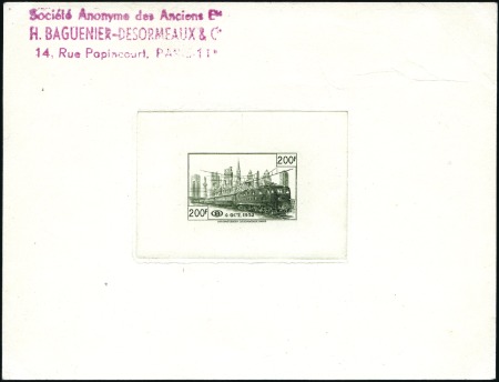 Stamp of Belgium » General issues from 1894 onwards 1953 Jonction Nord-Midi, Épreuve du coin du 200F v