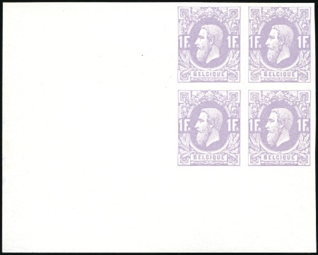 Stamp of Belgium » Belgique. 1869-83 Nouveaux types et nouvelles valeurs - La Genèse Réimpression de 1945 dite "Eisenhower" en bloc de 