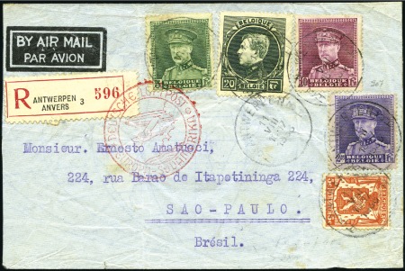 Stamp of Belgium 1935-40, Lot de 6 lettres avec des Grand Montenez 