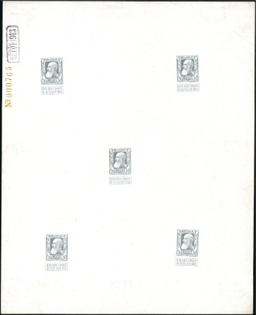 Stamp of Belgium » General issues from 1894 onwards 1905 Grosse Barbe, 50c réimpression de 1913 en gri