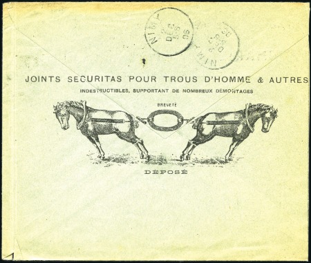 Stamp of Belgium » General issues from 1894 onwards 1905 Grosse Barbe, 10c rose sur enveloppe illustré