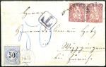 Stamp of Switzerland / Schweiz » Nachportomarken (Auslandsbriefe) WUERTTEMBERG (DEUTSCHES REICH):1879 Kuvert