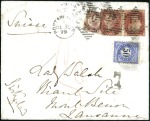 Stamp of Switzerland / Schweiz » Nachportomarken (Auslandsbriefe) GROSSBRITANNIEN (IRLAND): 1879 Unterfrankiertes Kuvert