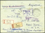 Stamp of Russia » Russia Post in China - Manchuria HARBIN: 1916 Registered cover to New York franked 