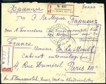 Stamp of Russia » Russia Post in China - Chinese Eastern Railway 1915 Registered cover to Paris franked 10k vertica