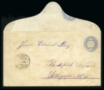 Stamp of Switzerland / Schweiz » Ganzsachen » Briefumschläge 1867-68 30C, blau Umschlag mit Teil eines 2. Wertstempels