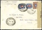 Stamp of Russia » Russia Post in China - Chinese Eastern Railway 1919 Cover to USA sent by an officer with Rail Roa