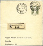 Stamp of Switzerland / Schweiz » Ganzsachen » Streifbänder 1930 Tellknabe 5C hellolivgrün