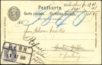 Stamp of Switzerland / Schweiz » Stehende Helvetia 1888 40C grau gez. 9 1/2 entwertet