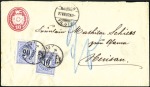Stamp of Switzerland / Schweiz » Nachportomarken (Inlandsbriefe) 1882 Tüblibrief 10C rot als unterfrankierter Brief