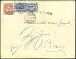 Stamp of Switzerland / Schweiz » Nachportomarken (Inlandsbriefe) 1879 Unterfrankierter Bahnpostbrief der 2. Gewichtsstufe