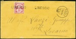 Stamp of Switzerland / Schweiz » Ziffermuster 1882-89 10C rot entwertet mit Einzeiler LINESCIO