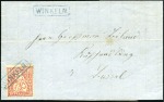 Stamp of Switzerland / Schweiz » Sitzende Helvetia Gezaehnt » Briefmarken 1867-1878 10C rot, entwertet mit Kastenstempel WINKELN