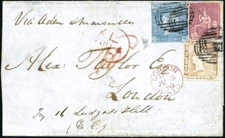 Stamp of Mauritius UNIQUE TRIPLE ISSUE COMBINATION

1859 (May 9) Wr