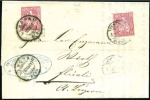 Stamp of Switzerland / Schweiz » Sitzende Helvetia Gezaehnt » Frankaturen 10C rot, weisses Papier und 10C rot