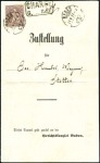 Stamp of Switzerland / Schweiz » Sitzende Helvetia Gezaehnt » Frankaturen 50C lila, weisses Papier, entwertet BADEN 1 V 77