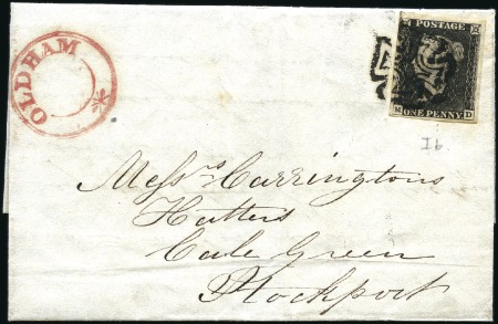 Stamp of Great Britain OLDHAM "BUTTERFLY" AND DISTINCTIVE MANCHESTER MC
