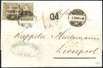 Stamp of Switzerland / Schweiz » Sitzende Helvetia Gezaehnt » Destinationen ENGLAND 1868 : 1Fr. GOLDBRONZE (2)