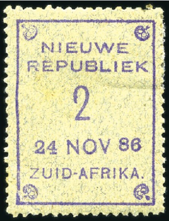 Stamp of South Africa » New Republic 1886-87 2d on blue granite with with "d" omitted, 