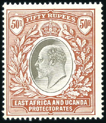 Stamp of Kenya, Uganda and Tanganyika » Kenya, Uganda and Tanganyika 1904-7 50R Grey & Red-Brown, mint lh, minor gum to