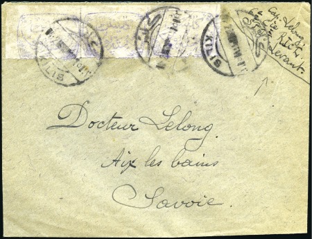 Stamp of Turkey KILIS: 1921 (Feb 4) Envelope to Savoie, France, wi