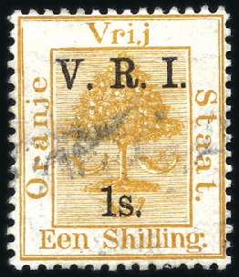 Stamp of South Africa » Orange Free State 1900 1s on 1s (type T31) Yellow-Orange error of co