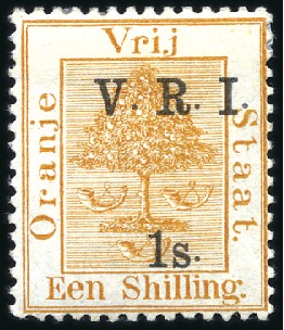 Stamp of South Africa » Orange Free State 1900 1s on 1s (type T32) Yellow-Orange error of co