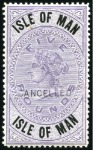 Stamp of Great Britain » Isle of Man TELEGRAPHS: QV 2d to £5 (10 values) with CANCELLED