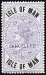 Stamp of Great Britain » Isle of Man TELEGRAPHS: QV 2d to £5 (10 values) with CANCELLED