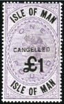 Stamp of Great Britain » Isle of Man TELEGRAPHS: QV 2d to £5 (10 values) with CANCELLED