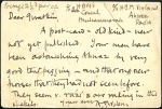 Stamp of India » Used Abroad MAHOMMERA: 1908 (Jan 2) 5ch Persian postcard from 