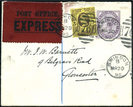 Stamp of Great Britain » 1855-1900 Surface Printed 1895 (Mar 20) Envelope sent by express mail from S