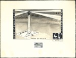 Stamp of Colonies françaises » Djibouti 1956 Phare de Ras-Bir, deux maquettes originales d