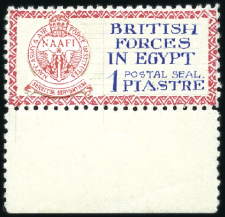Stamp of Egypt » British Forces in Egypt 1932-33 1p ‘POSTAL SEAL’ hand painted composite essay