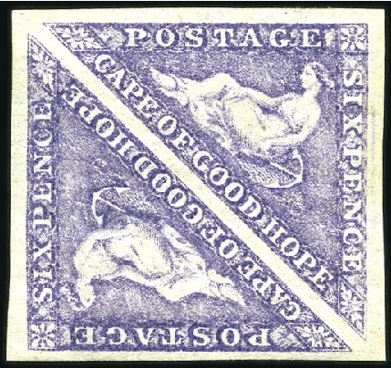 Stamp of South Africa » Cape of Good Hope 1863-64 6d Bright Mauve mint og pair, with very go