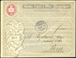 Stamp of Switzerland / Schweiz » Ganzsachen » Briefumschläge 1877 10C anilinrot, Umschlag KZ Taube