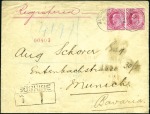 Stamp of India » Used Abroad BUSHIRE: 1902 (Sep 13) Envelope sent registered fr