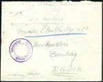 Stamp of India » Used Abroad BUSHIRE: 1916 Pair of envelopes endorsed "On Activ