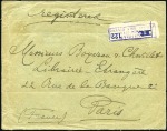Stamp of India » Used Abroad CHAHBAR: 1914 (Jul 3) Envelope sent registered fro