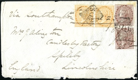 Stamp of India » Used Abroad JASK: 1873 (Jun 23) Envelope from Jask to England