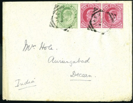Stamp of India » Used Abroad JASK: 1911 (Nov 9) Envelope from Jask to India wit