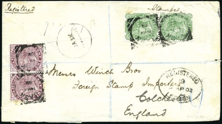 Stamp of India » Used Abroad JASK: 1902 (Mar 14) Envelope sent registered from
