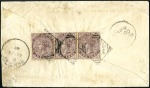 Stamp of Zanzibar » The Indian Post Office (1875-1895) 1887 & 1889 Pair of envelopes from Zanzibar to Ind
