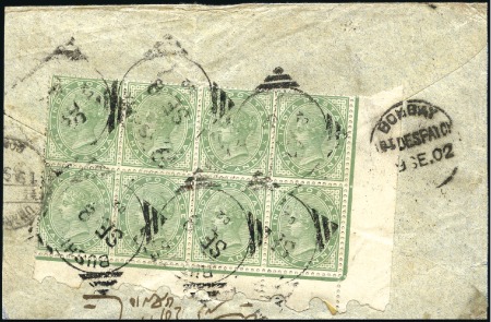 Stamp of India » Used Abroad BUSHIRE: 1902 (Sep 8) Envelope from Bushire to Ind